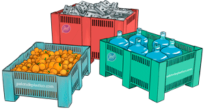 Contenedores palot box de plàstico