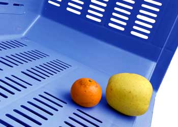 Interior de un palot de paredes rectas para proteger la fruta, carnes, embutidos y cualquier producto delicado.