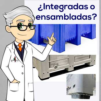 pies y traviesas integradas o ensambladas. Infografía para captar las diferencias.