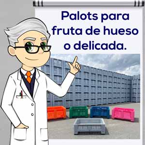 Qué palot de plástico para fruta de hueso o delicada es el más adecuado